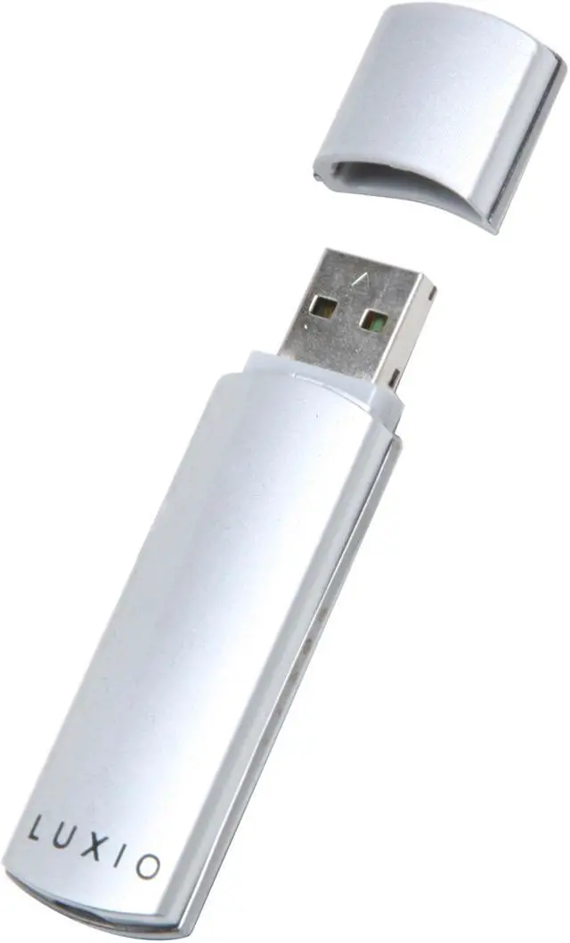 Alt view image 2 of 6 - SUPER TALENT Luxio 128GB USB 2.0 Flash Drive (Silver) Hardware-based AES-256bit Encryption STP28GLXSU