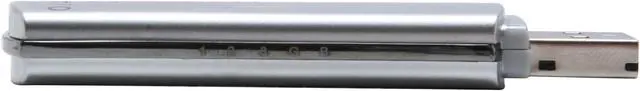 Alt view image 4 of 6 - SUPER TALENT Luxio 128GB USB 2.0 Flash Drive (Silver) Hardware-based AES-256bit Encryption STP28GLXSU
