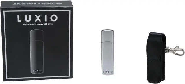 Alt view image 6 of 6 - SUPER TALENT Luxio 128GB USB 2.0 Flash Drive (Silver) Hardware-based AES-256bit Encryption STP28GLXSU