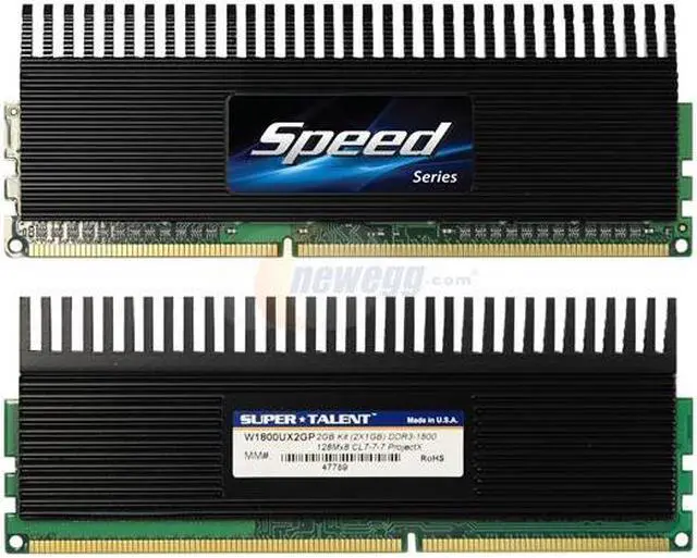 Alt view image 2 of 3 - SUPER TALENT Speed Series 4GB (2 x 2GB) DDR3 2200 (PC3 17600) Desktop Memory Model WS220UX4G8