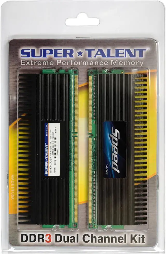 Alt view image 3 of 3 - SUPER TALENT Speed Series 4GB (2 x 2GB) DDR3 2200 (PC3 17600) Desktop Memory Model WS220UX4G8