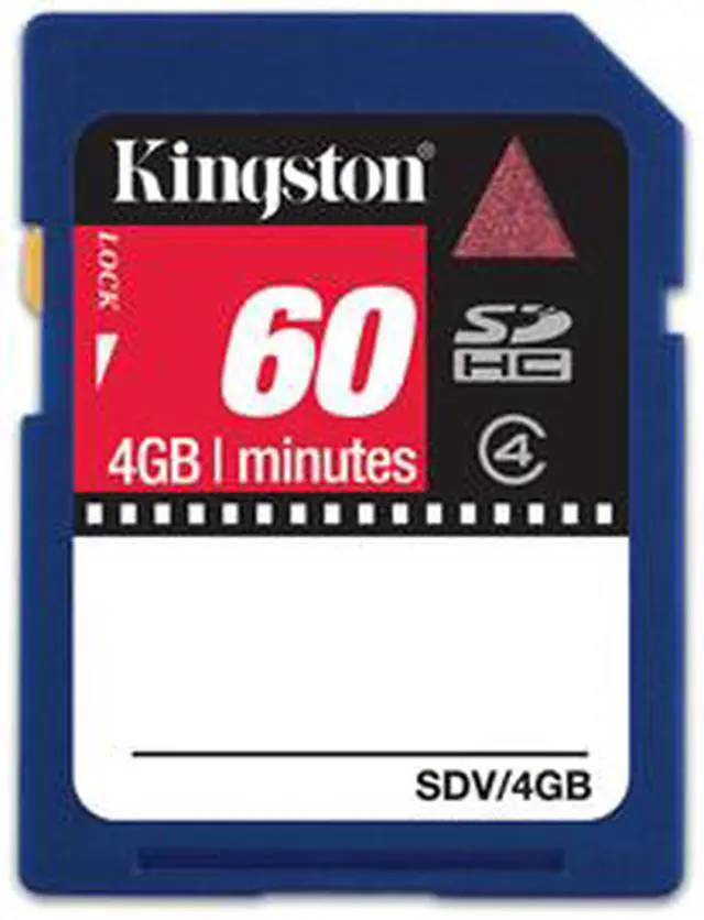 Main image of Kingston 4GB Secure Digital High Capacity (SDHC) Card - Class 4 - (2-Pack)