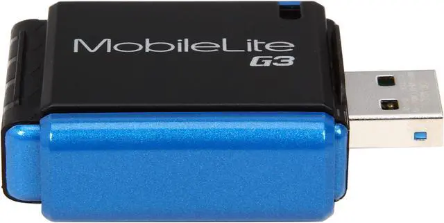 Alt view image 3 of 6 - Kingston FCR-MLG3 USB 3.0 Support SD/ SDHC/ SDXC, microSD/ SDHC/ SDXC and MSPD Card Reader Black/ Blue