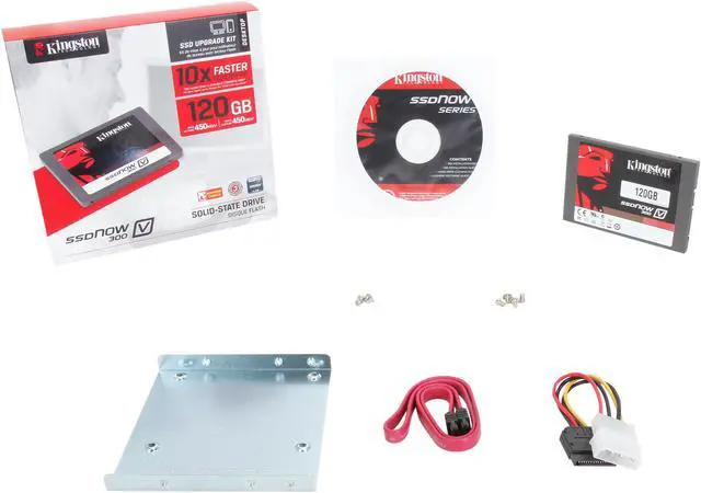 Alt view image 5 of 5 - Kingston  SSDNow V300 Series  SV300S3D7/120G  2.5"  120GB  SATA III  Internal Solid State Drive (SSD) Desktop Bundle Kit