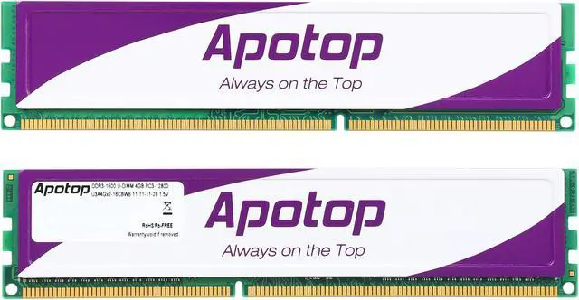 Alt view image 2 of 3 - Apotop 8GB (2 x 4GB) DDR3 1600 (PC3 12800) Desktop Memory Model U3A4Gx2-16CBWB
