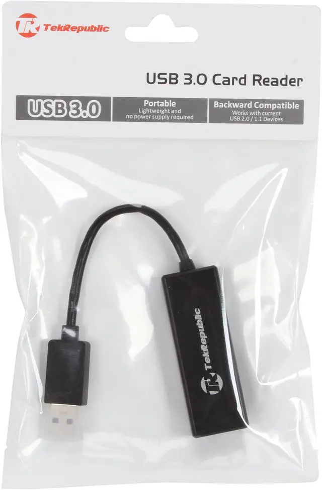 Alt view image 5 of 5 - Tek Republic TUC-300  USB 3.0 Supports SD, SDHC, SDXC, Micro SD (t-Flash), MS, MS Pro, MS Duo, MS Pro Duo, and MSXC. 12-in-1 Card Reader