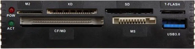 Alt view image 2 of 5 - Tek Republic TUC-3000 3.5" USB 3.0 CF/SDHC/SDXC/microSD/MicroSDXC/miniSD/miniSDHC/MMC/MS/XD All-In-One Internal Card