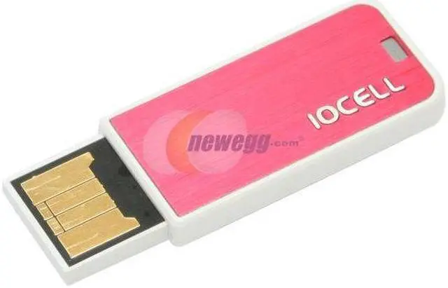 Alt view image 2 of 4 - IOCELL Networks NetDISK 4GB USB 2.0 Flash Drive (White & Red) S5 (FS54WR)