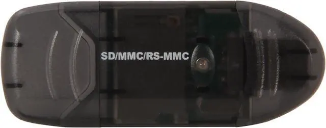 Alt view image 2 of 5 - Nippon Labs VCR-339-BK Black USB 2.0 Supports SDHC/ SD/ MMC II/ RS MMC/ Ultra II SD/ Extreme SD/ Extreme III SD/ *MiniSD/ *MMC Micro/ *Micro SD Memory Card Reader - OEM