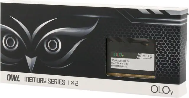 Alt view image 4 of 4 - OLOy 16GB (2 x 8GB) DDR4 2666 (PC4 21300) Desktop Memory Model MD4U082616BJDA