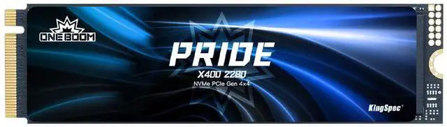 Main image of KingSpec ONEBOOM X400 2280 1TB M.2 NVMe 1.4 PCIe 4.0 Gen4 Gaming SSD, Speed Up to 7400MB/s, 3D TLC NAND, Internal Solid State Disk Compatible for PS5