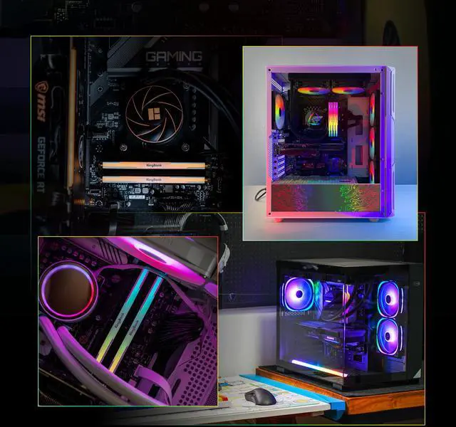 Alt view image 7 of 13 - Kingbank RGB 32GB (2 x 16GB) 288-Pin PC RAM DDR5 6000 (PC5 48000) Desktop Memory Model KRRW16G6000AC28*2