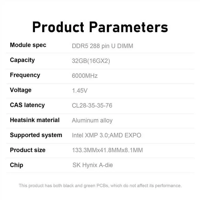 Alt view image 8 of 13 - Kingbank RGB 32GB (2 x 16GB) 288-Pin PC RAM DDR5 6000 (PC5 48000) Desktop Memory Model KRRW16G6000AC28*2