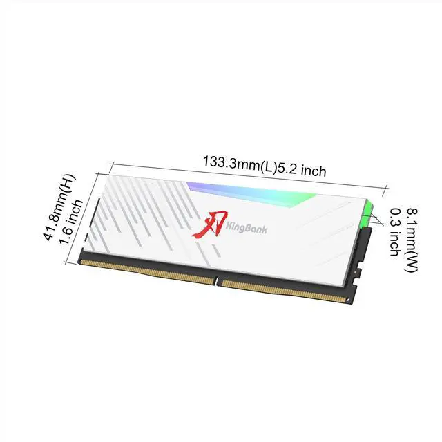 Alt view image 9 of 13 - Kingbank RGB 32GB (2 x 16GB) 288-Pin PC RAM DDR5 6000 (PC5 48000) Desktop Memory Model KRRW16G6000AC28*2