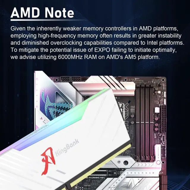 Alt view image 13 of 13 - Kingbank RGB 32GB (2 x 16GB) 288-Pin PC RAM DDR5 6000 (PC5 48000) Desktop Memory Model KRRW16G6000AC28*2