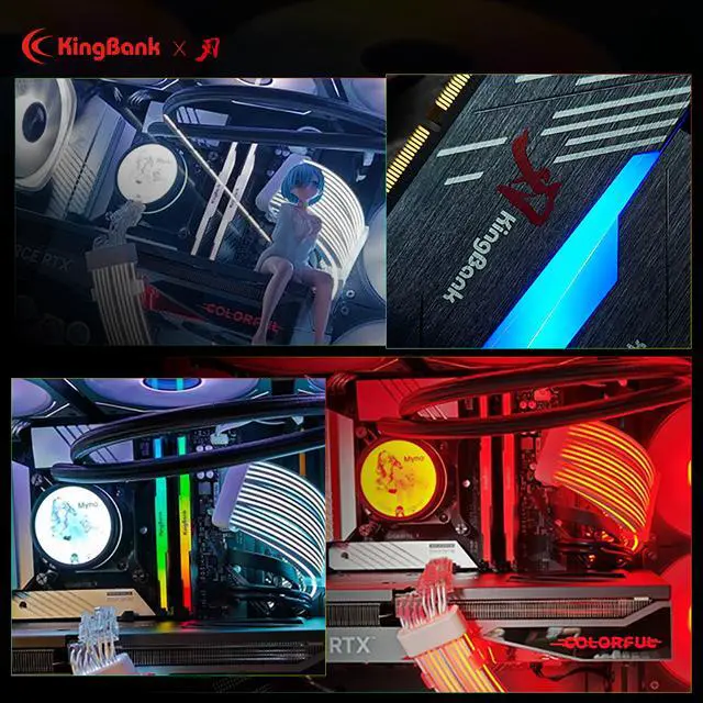 Alt view image 7 of 12 - Kingbank RGB 32GB (2 x 16GB) 288-Pin PC RAM DDR5 6400 (PC5 51200) Desktop Memory Model KRRB16G6400AC30*2