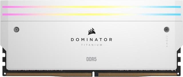 CORSAIR Dominator Titanium RGB DDR5 RAM 32GB (2x16GB) DDR5 7200MHz CL34  Intel XMP iCUE Compatible Computer Memory - White (CMP32GX5M2X7200C34W)