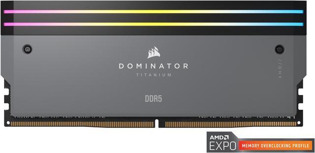 CORSAIR DOMINATOR TITANIUM AMD EXPO 32GB (2 x 16GB) DDR5 6000 (PC5 48000)  Desktop Memory Model CMP32GX5M2B6000Z30