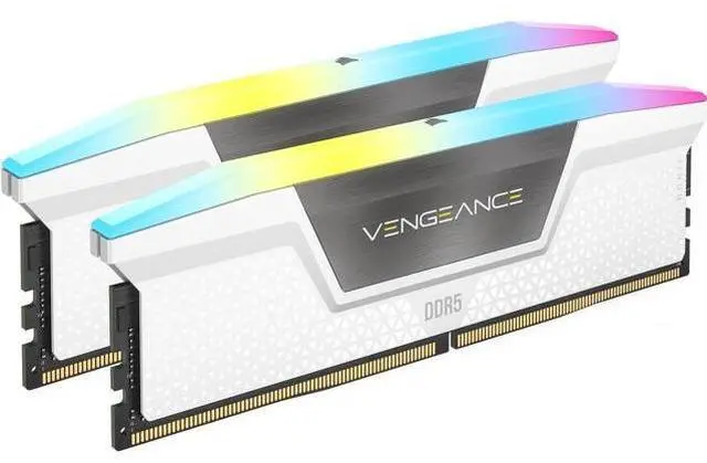 Main image of CORSAIR Vengeance RGB 64GB (2 x 32GB) 288-Pin PC RAM DDR5 5600 (PC5 44800) Desktop Memory Model CMH64GX5M2B5600C40W