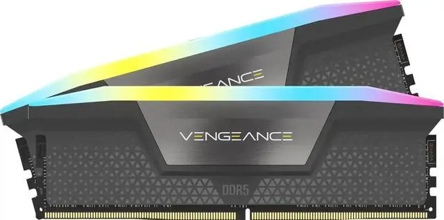 Alt view image 2 of 5 - CORSAIR Vengeance RGB 32GB (2 x 16GB) 288-Pin PC RAM DDR5 5600 (PC5 44800) Desktop Memory Model CMH32GX5M2B5600Z40