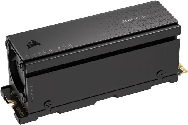 Alt view image 4 of 6 - CORSAIR MP700 PRO 2TB with Air Cooler PCIe Gen5 x4 NVMe 2.0 M.2 SSD – High-Density TLC NAND – Active Air Cooler – M.2 2280 – DirectStorage Compatible – Up to 12,400MB/sec