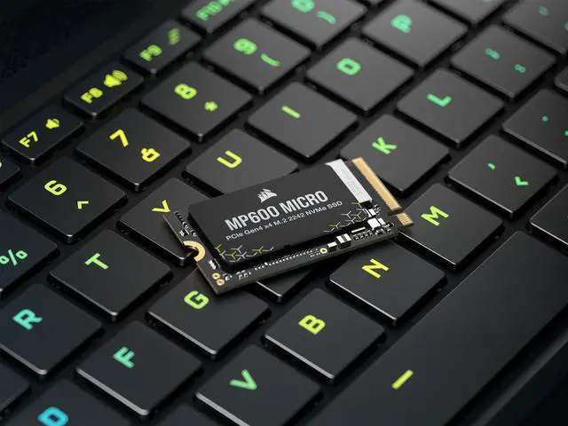 Alt view image 7 of 11 - Corsair MP600 MICRO M.2 2242 key M, single sided 2TB PCIe Gen 4.0 x4 3D NAND TLC CSSD-F2000GBMP600MCR2