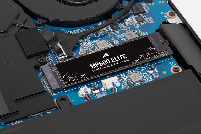 Alt view image 4 of 6 - Corsair MP600 Elite M.2 2280 1TB PCI-Express 4.0 x4, NVMe 1.4 3D TLC Internal Solid State Drive Up to 7000 MB/sec (SSD) CSSD-F1000GBMP600ENH