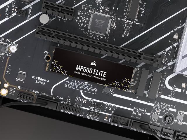 Alt view image 5 of 6 - Corsair MP600 Elite M.2 2280 1TB PCI-Express 4.0 x4, NVMe 1.4 3D TLC Internal Solid State Drive Up to 7000 MB/sec (SSD) CSSD-F1000GBMP600ENH