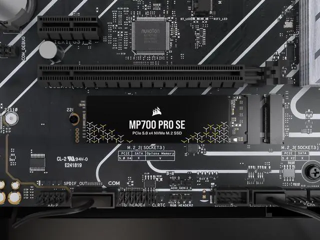 Alt view image 9 of 19 - Corsair MP700 PRO SE M.2 2280 4TB PCI-Express 5.0 x4 3D TLC Internal Solid State Drive Up to 14000 MB/sec (SSD) CSSD-F4000GBMP700PNHS