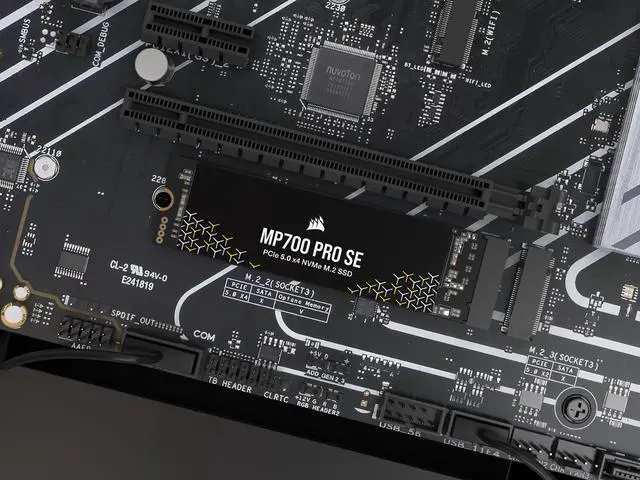 Alt view image 8 of 19 - Corsair MP700 PRO SE M.2 2280 4TB PCI-Express 5.0 x4 3D TLC Internal Solid State Drive Up to 14000 MB/sec (SSD) CSSD-F4000GBMP700PNHS