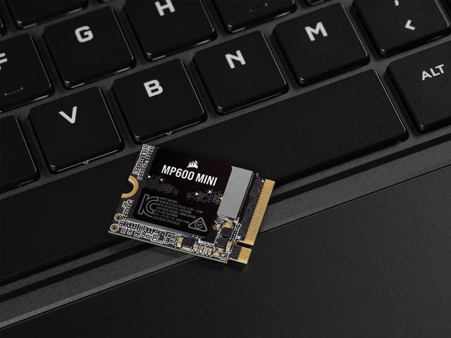 Alt view image 2 of 8 - CORSAIR MP600 MINI PCIe Gen4 x4 NVMe  M.2 SSD – M.2 2230 – Up to 4,800MB/sec  read – High-Density TLC NAND – Great for  Steam Deck and Microsoft Surface