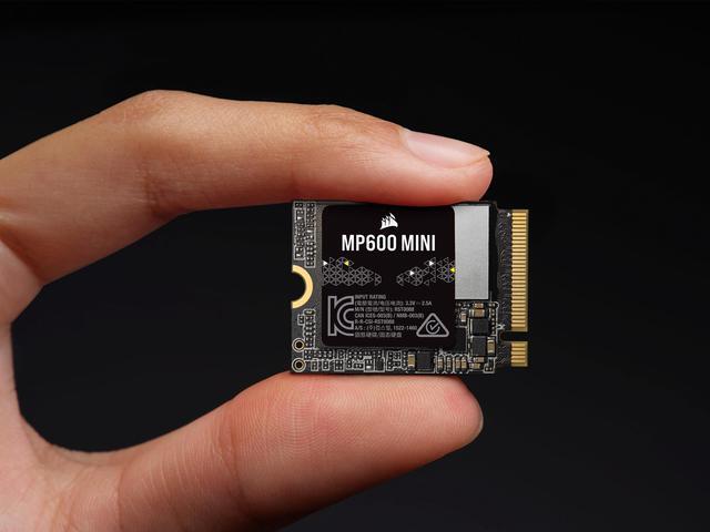 Alt view image 5 of 8 - CORSAIR MP600 MINI PCIe Gen4 x4 NVMe  M.2 SSD – M.2 2230 – Up to 4,800MB/sec  read – High-Density TLC NAND – Great for  Steam Deck and Microsoft Surface