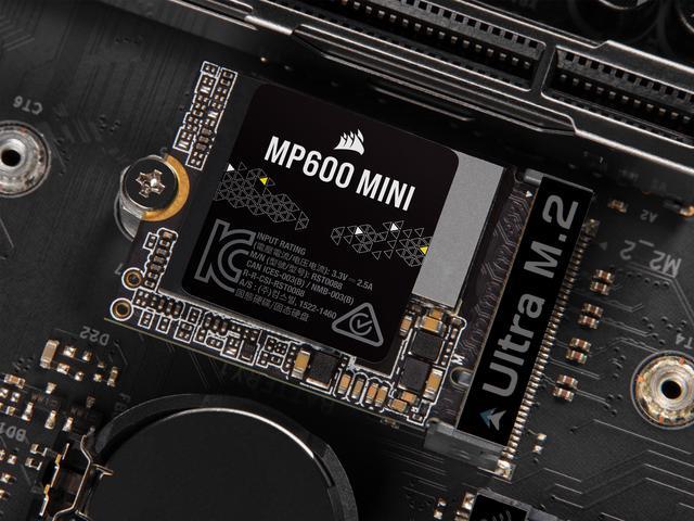 Alt view image 6 of 8 - CORSAIR MP600 MINI PCIe Gen4 x4 NVMe  M.2 SSD – M.2 2230 – Up to 4,800MB/sec  read – High-Density TLC NAND – Great for  Steam Deck and Microsoft Surface