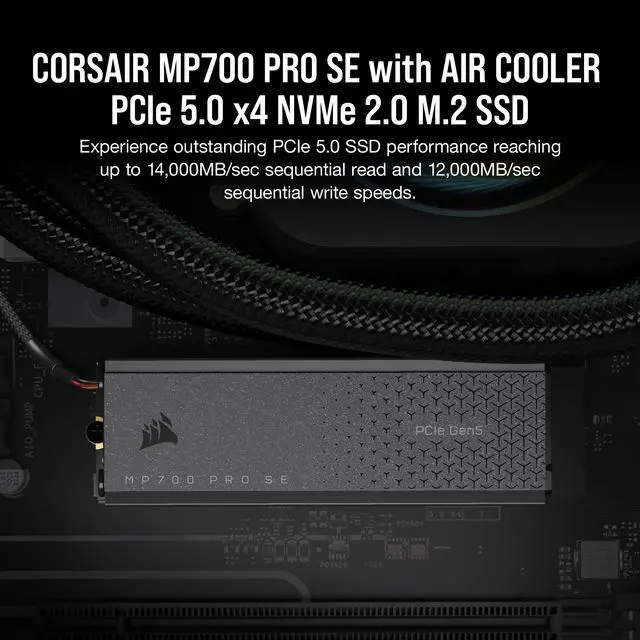 Alt view image 15 of 20 - Corsair MP700 PRO SE M.2 2280 2TB PCI-Express 5.0 x4 3D TLC Internal Solid State Drive (SSD) CSSD-F2000GBMP700PROS