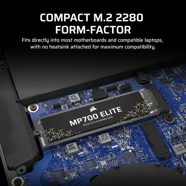 Alt view image 14 of 20 - Corsair MP700 Elite M.2 2280 2TB PCI-Express 5.0 x4 3D TLC Internal Solid State Drive (SSD) Up to 10000 MB/s CSSD-F2000GBMP700ENH