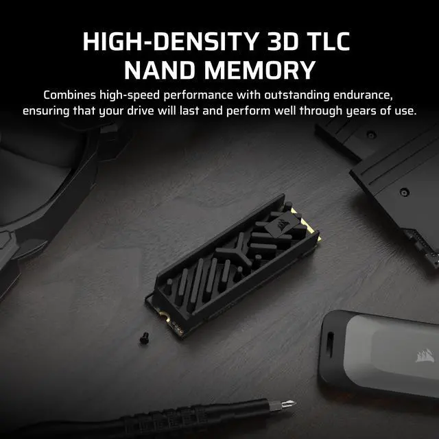 Alt view image 16 of 20 - Corsair MP700 Elite M.2 2280 2TB PCI-Express 5.0 x4 3D TLC Internal Solid State Drive (SSD) Up to 10000 MB/s CSSD-F2000GBMP700EHS