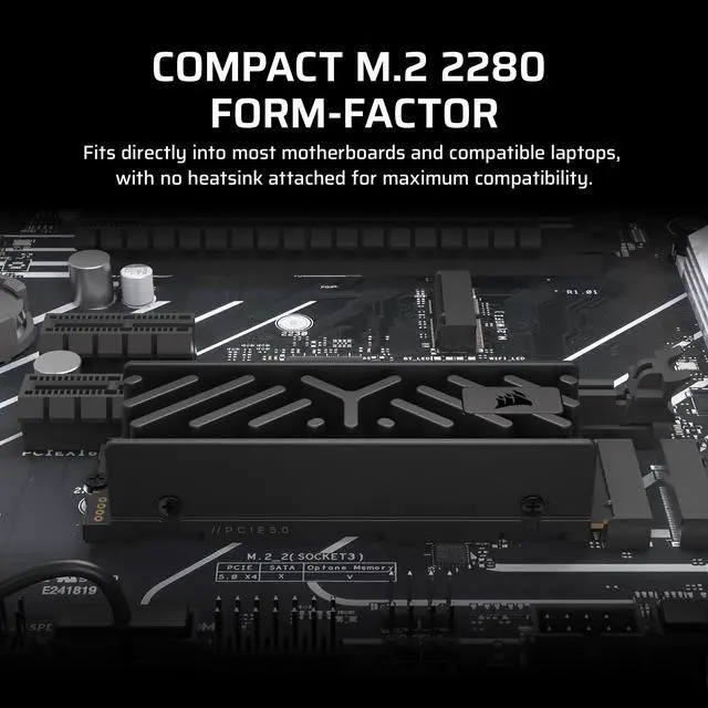 Alt view image 17 of 20 - Corsair MP700 Elite M.2 2280 2TB PCI-Express 5.0 x4 3D TLC Internal Solid State Drive (SSD) Up to 10000 MB/s CSSD-F2000GBMP700EHS