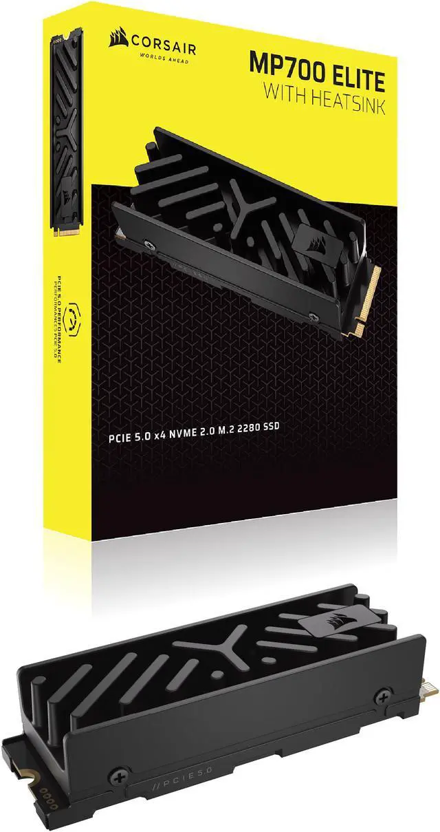 Alt view image 20 of 20 - Corsair MP700 Elite M.2 2280 2TB PCI-Express 5.0 x4 3D TLC Internal Solid State Drive (SSD) Up to 10000 MB/s CSSD-F2000GBMP700EHS