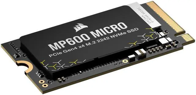 Alt view image 3 of 5 - Corsair MP600 MICRO M.2 2242 key M, single sided 1TB PCIe Gen 4.0 x4 3D NAND TLC CSSD-F1000GBMP600MCR2
