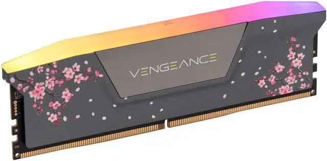 Alt view image 3 of 6 - CORSAIR Vengeance RGB 32GB (2 x 16GB) 288-Pin PC RAM DDR5 6000 (PC5 48000) Custom Lab Cherry Blossom Desktop Memory Model CMH32GX5M2B6000Z30CB - Gray