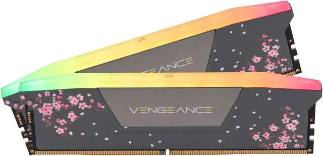Alt view image 2 of 6 - CORSAIR Vengeance RGB 32GB (2 x 16GB) 288-Pin PC RAM DDR5 6000 (PC5 48000) Custom Lab Cherry Blossom Desktop Memory Model CMH32GX5M2B6000Z30CB - Gray