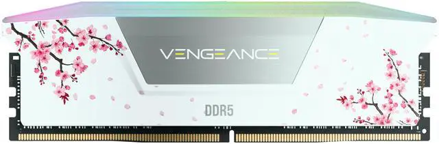 Alt view image 3 of 3 - CORSAIR Vengeance RGB 32GB (2 x 16GB) 288-Pin PC RAM DDR5 6000 (PC5 48000) Custom Lab Cherry Blossom Desktop Memory Model CMH32GX5M2B6000Z30WCB - White