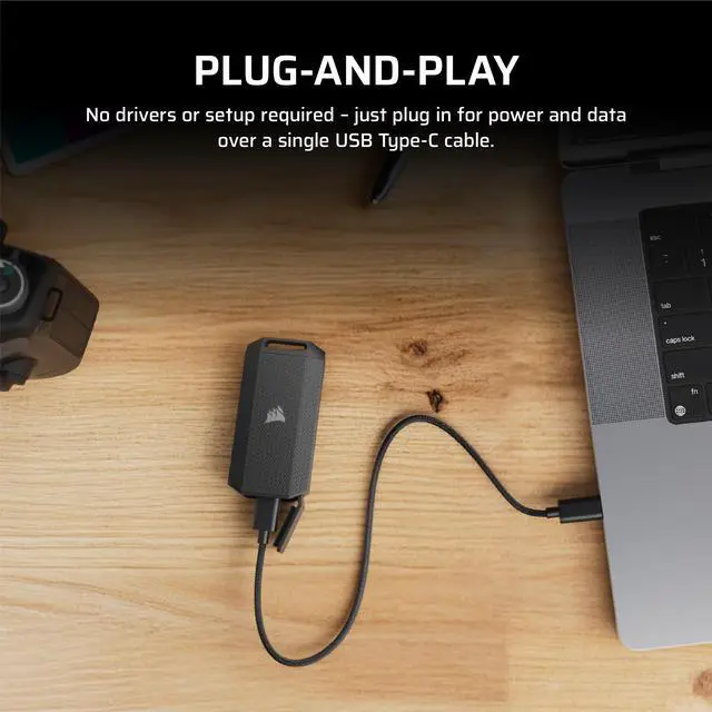 Alt view image 15 of 17 - CORSAIR 4TB EX400U Portable SSD Storage CSSD-EX400U4TB