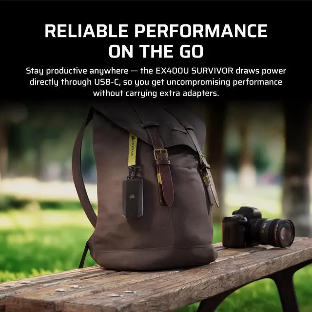 Alt view image 16 of 17 - CORSAIR 4TB EX400U Portable SSD Storage CSSD-EX400U4TB