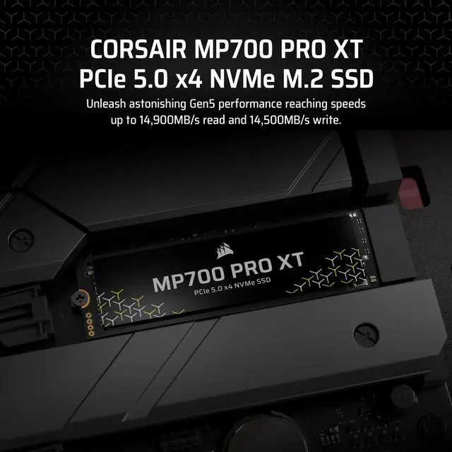Alt view image 7 of 14 - Corsair MP700 PRO XT M.2 2280 2TB PCI-Express 5.0 x4 3D NAND TLC Internal Solid State Drive (SSD) CSSD-F20GBMP700PXNH