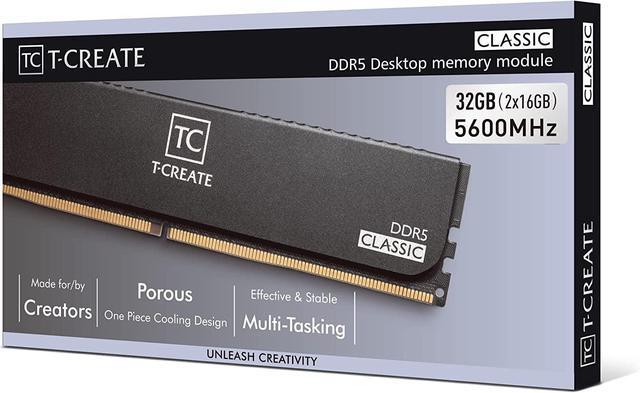 Alt view image 7 of 6 - Team T-CREATE CLASSIC 32GB (2 x 16GB) DDR5 6000 (PC5 48000) Desktop Memory Model CTCCD532G6000HC48DC01