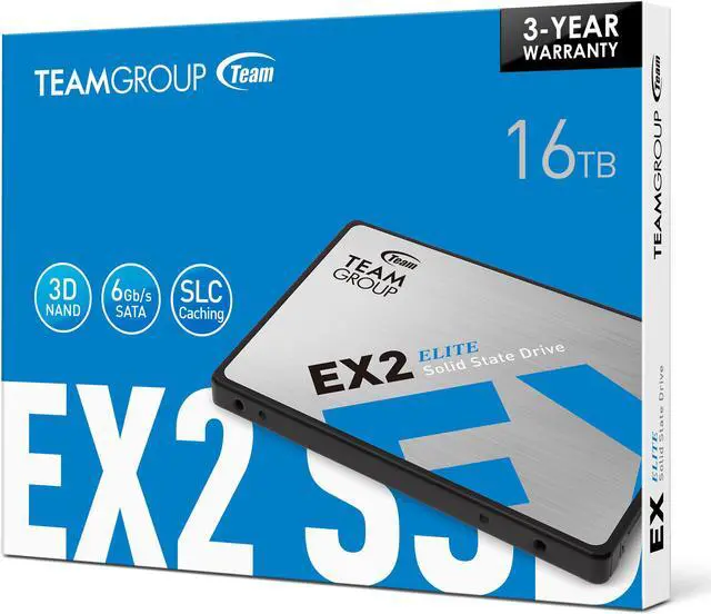 Alt view image 4 of 4 - Team Group EX2 2.5" 16TB SATA III 3D NAND Internal Solid State Drive (SSD) T253E2016T0C101