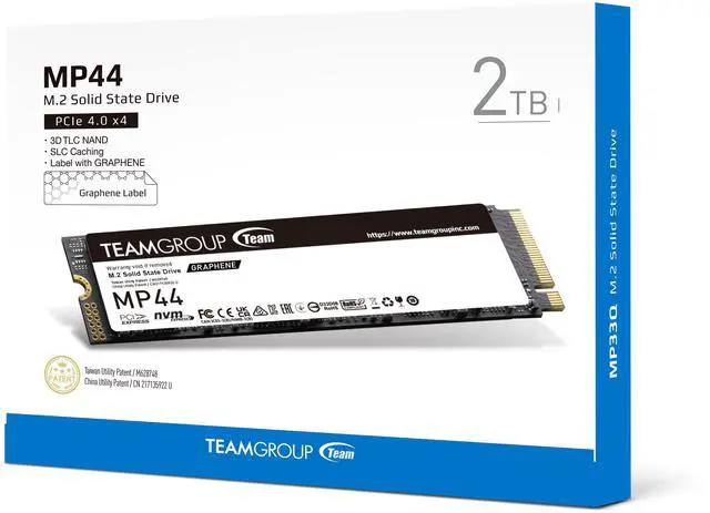 Alt view image 5 of 4 - Team Group MP44 M.2 2280 2TB PCIe 4.0 x4 with NVMe Laptop & Desktop & NUC & NAS Internal Solid State Drive (SSD), (R/W Speed up to 7,400/7,000MB/s) TM8FPW002T0C101