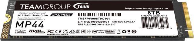 Alt view image 3 of 4 - Team Group MP44 M.2 2280 8TB PCIe 4.0 x4 with NVMe Laptop & Desktop & NUC & NAS Internal Solid State Drive (SSD), (R/W Speed up to 7,400/6,000MB/s) TM8FPW008T0C101