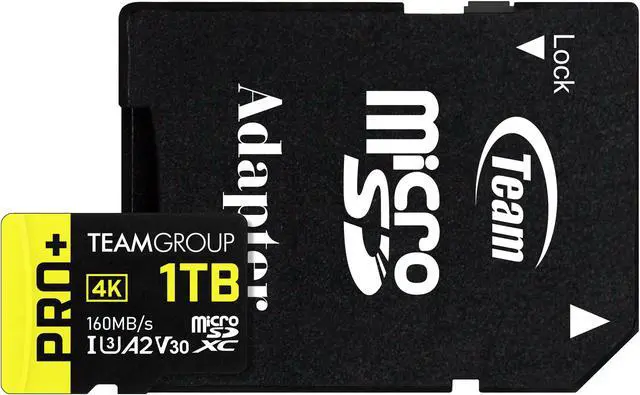 Alt view image 4 of 4 - Team 1TB Pro+ microSDXC UHS-I/U3 Class 10 Memory Card with Adapter, compatible with Nintendo-Switch, Steam Deck, and ROG Ally, Speed Up to 160MB/s (TPPMSDX1TIA2V3003)